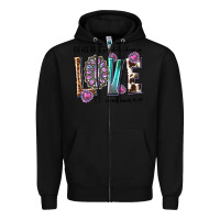 Black western let all that you do be done in love with g Zipper Hoodie - texasbilliewilder