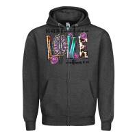 Charcoal Heather western let all that you do be done in love with g Zipper Hoodie - texasbilliewilder