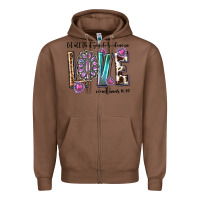Chestnut western let all that you do be done in love with g Zipper Hoodie - texasbilliewilder