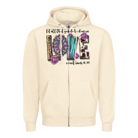 Sandshell western let all that you do be done in love with g Zipper Hoodie - texasbilliewilder