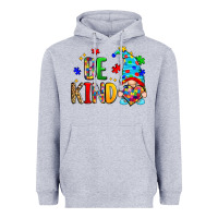 Heather Grey be kind autism gnome Heavyweight Hoodie - Zillion Design Studio