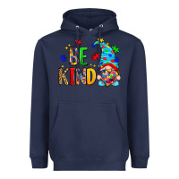 Navy be kind autism gnome Heavyweight Hoodie - Zillion Design Studio