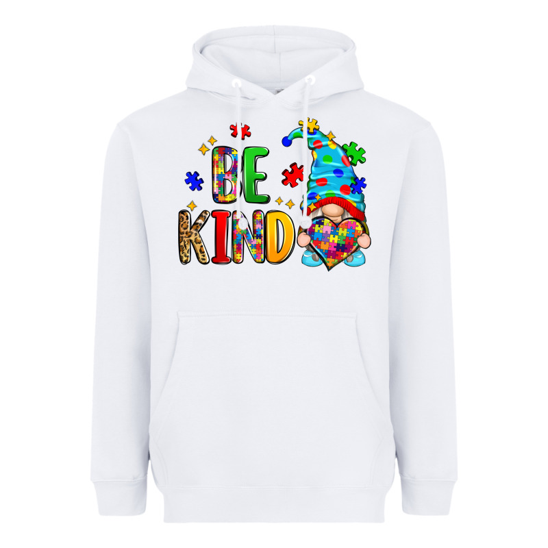 Be Kind Autism Gnome Heavyweight Hoodie by Zillion Design Studio | Teevron