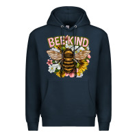 Navy bee kind Premium Hoodie - NancyCooperArtShop