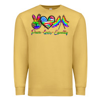 Antique Gold peace love equality Premium Sweatshirt - HRA Design Shop
