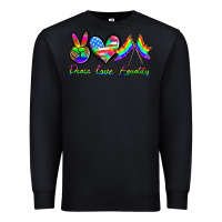 Black peace love equality Premium Sweatshirt - HRA Design Shop