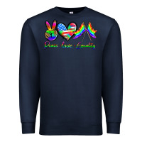 Navy peace love equality Premium Sweatshirt - HRA Design Shop