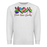 Oatmeal Heather peace love equality Premium Sweatshirt - HRA Design Shop
