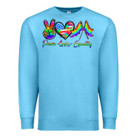 Ocean Blue peace love equality Premium Sweatshirt - HRA Design Shop