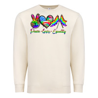 Sandshell peace love equality Premium Sweatshirt - HRA Design Shop