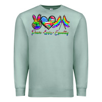 Seafoam peace love equality Premium Sweatshirt - HRA Design Shop