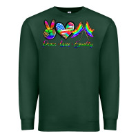 Sports Green peace love equality Premium Sweatshirt - HRA Design Shop