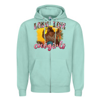 Seafoam western long live cowgirls Zipper Hoodie - texasbilliewilder