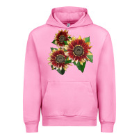 Fuchsia Pink Florenza Sunflower Urban Hoodie - LillyAllenDesigns