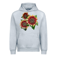 Heather Grey Florenza Sunflower Urban Hoodie - LillyAllenDesigns