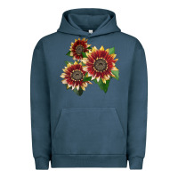 Pigment Midnight Navy Florenza Sunflower Urban Hoodie - LillyAllenDesigns