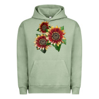Pigment Oil Green Florenza Sunflower Urban Hoodie - LillyAllenDesigns