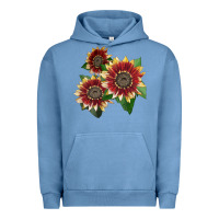 Pigment Pebble Blue Florenza Sunflower Urban Hoodie - LillyAllenDesigns