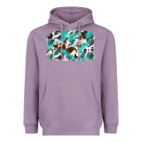 Lavender Cowhide Background Western Heavyweight Hoodie - texasbilliewilder