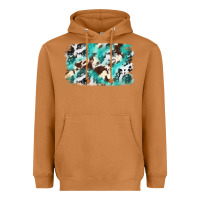 Meerkat Cowhide Background Western Heavyweight Hoodie - texasbilliewilder