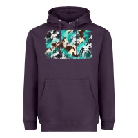Plum Cowhide Background Western Heavyweight Hoodie - texasbilliewilder
