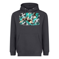 Smoke Cowhide Background Western Heavyweight Hoodie - texasbilliewilder