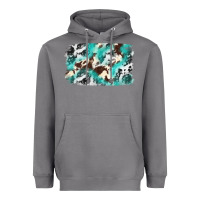 Storm Cowhide Background Western Heavyweight Hoodie - texasbilliewilder