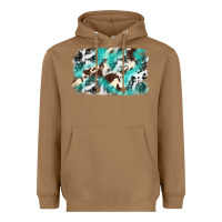 Toasted Coconut Cowhide Background Western Heavyweight Hoodie - texasbilliewilder