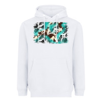 White Cowhide Background Western Heavyweight Hoodie - texasbilliewilder