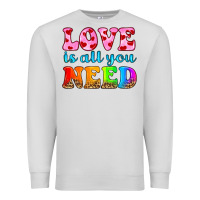 Dove Grey love is all you need Premium Sweatshirt - HRA Design Shop