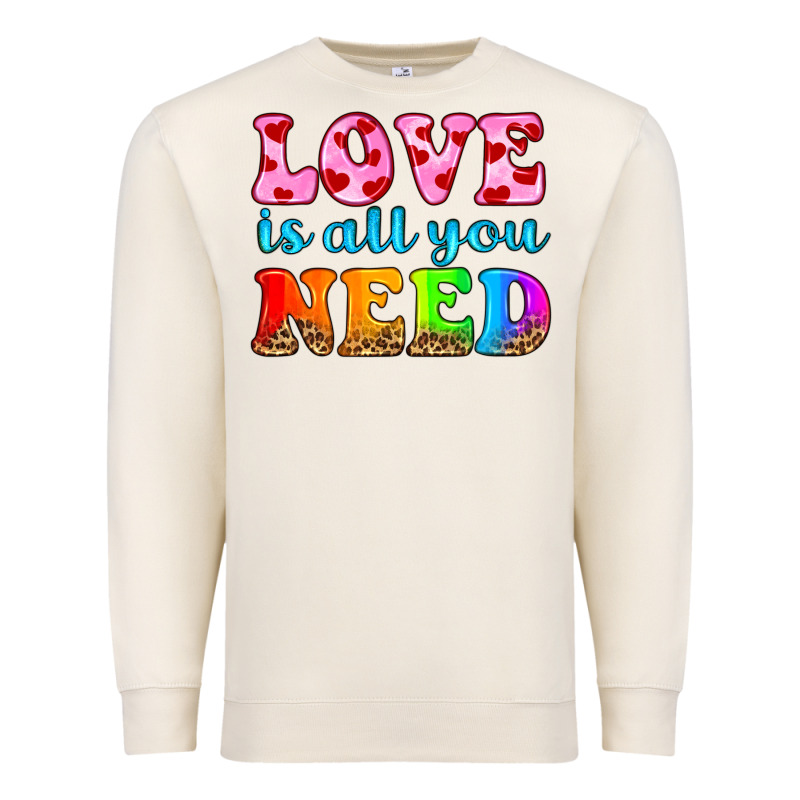 Love Is All You Need Premium Sweatshirt by HRA Design Shop | Teevron