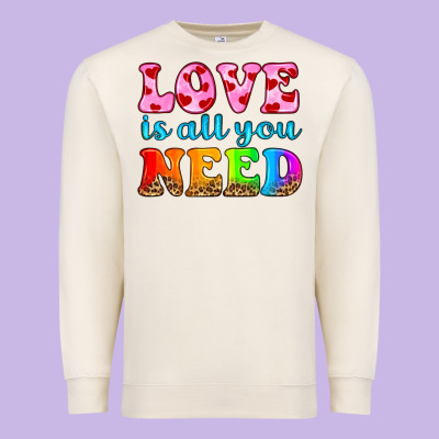 Love Is All You Need Premium Sweatshirt Designed By Hra Design Shop