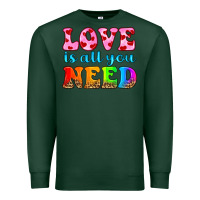 Sports Green love is all you need Premium Sweatshirt - HRA Design Shop