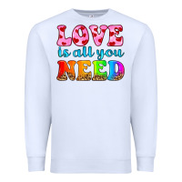 White love is all you need Premium Sweatshirt - HRA Design Shop