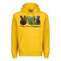 Lemon Peace Love Chimpanzee Premium Hoodie - LillyAllenDesigns
