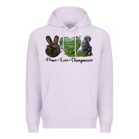 Lilac Peace Love Chimpanzee Premium Hoodie - LillyAllenDesigns