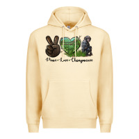 Pina Colada Peace Love Chimpanzee Premium Hoodie - LillyAllenDesigns