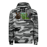 Slate Camo Peace Love Chimpanzee Premium Hoodie - LillyAllenDesigns
