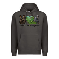 Smoke Peace Love Chimpanzee Premium Hoodie - LillyAllenDesigns