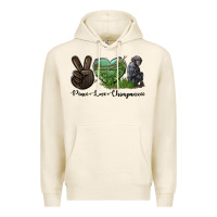 Tofu Peace Love Chimpanzee Premium Hoodie - LillyAllenDesigns