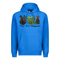 True Royal Peace Love Chimpanzee Premium Hoodie - LillyAllenDesigns