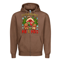 Chestnut our first christmas as mr and mrs Zipper Hoodie - Zillion Design Studio