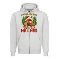 Dove Grey our first christmas as mr and mrs Zipper Hoodie - Zillion Design Studio