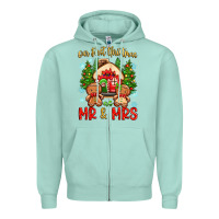 Seafoam our first christmas as mr and mrs Zipper Hoodie - Zillion Design Studio