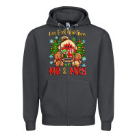 Smoke our first christmas as mr and mrs Zipper Hoodie - Zillion Design Studio