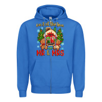 True Royal our first christmas as mr and mrs Zipper Hoodie - Zillion Design Studio