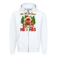 White our first christmas as mr and mrs Zipper Hoodie - Zillion Design Studio