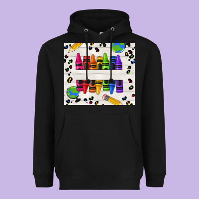 Personalized Crayons Heavyweight Hoodie Designed By Texasbilliewilder