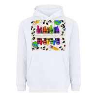 White Personalized Crayons Heavyweight Hoodie - texasbilliewilder