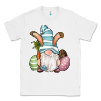 White Easter Bunny Gnomes with Egg and Carrot Classic Tee - RanaPortraitStore